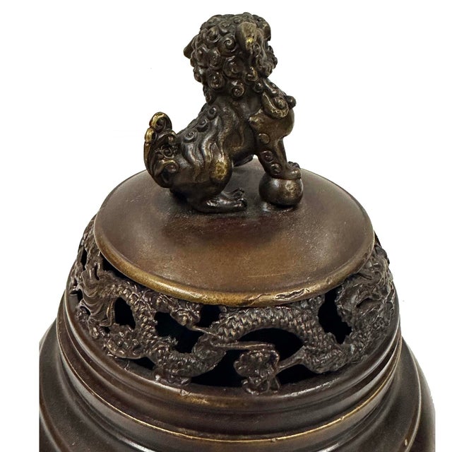 Mid-20th Century Chinese Bronze Tripod Incense Burner (Censer) For Sale - Image 10 of 16