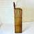 1970s Vintage Coastal Boho Chic Chippendale Wicker Split Bamboo Wall Mounted 3-Shelf Cabinet For Sale - Image 10 of 12