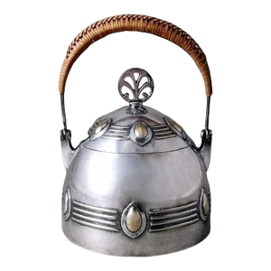 Antique Wmf Art Nouveau German Silver-Plated Metal Sugar Bowl