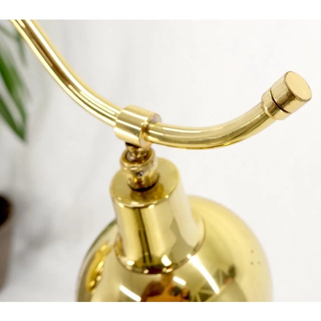 Solid Polished Brass Ball Pear Shape Shades Light Bar Pool Table Fixture Chandel For Sale - Image 11 of 13