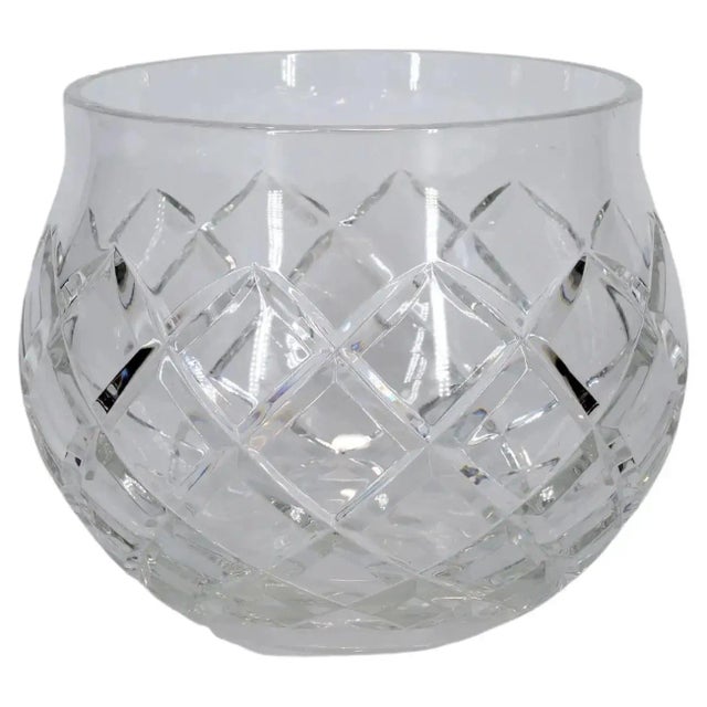 Late 20th Century French Cut Crystal / Brass Covered Finial Serving Piece For Sale - Image 5 of 10