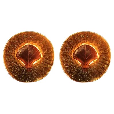 Mid-Century Italian Round Wall Brass & Copper Sconces, 1970s, Set of 2 For Sale