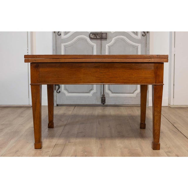 Italian Early 19th Century Walnut Folding Table with Tapered Legs For Sale - Image 9 of 15