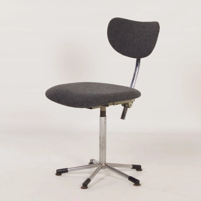 Black Vintage Grey Desk Chair, 1960s For Sale - Image 8 of 12