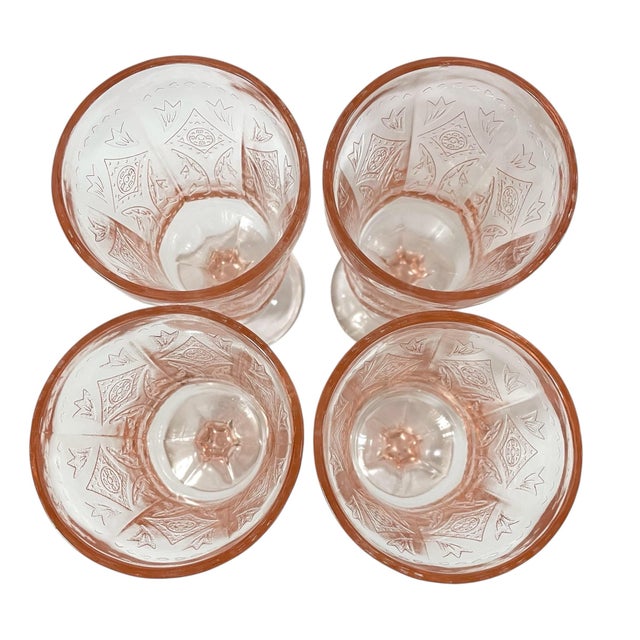 1930s 1930s Indiana Glass Recollection Wine or Water Goblets - Set of 8 For Sale - Image 5 of 10