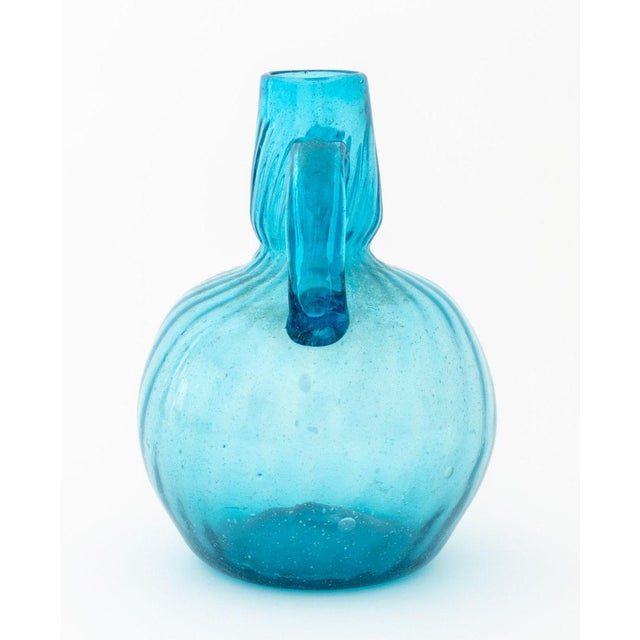 Murano Blue Art Glass Two-Handled Objects, 3 For Sale - Image 4 of 11