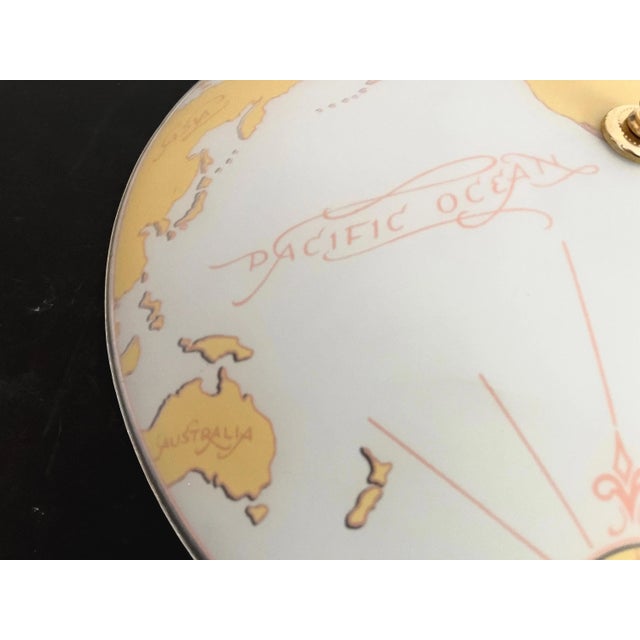 Mid Century World Map Flush Light For Sale - Image 6 of 18