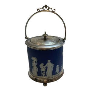 Mid 19th Century Wedgwood Jasper Biscuit Jar