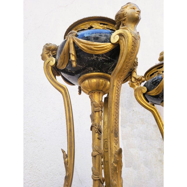 Antique Cassolettes in Marble and Bronze, Set of 2 For Sale - Image 3 of 18