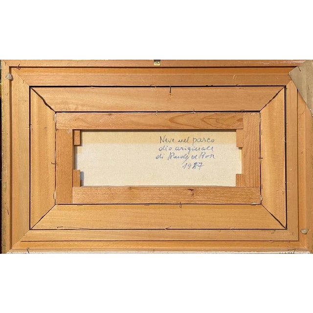 De Rosa, Snowy Landscape, 20th Century, Oil Painting on Canvas, Framed For Sale - Image 7 of 8