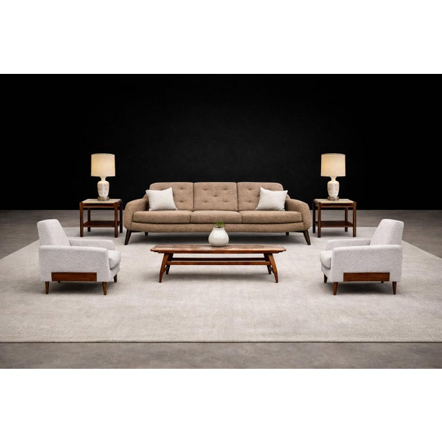 Sculptural restraint meets material richness in this exceptional 1950s coffee table designed by Giuseppe Scapinelli, one...