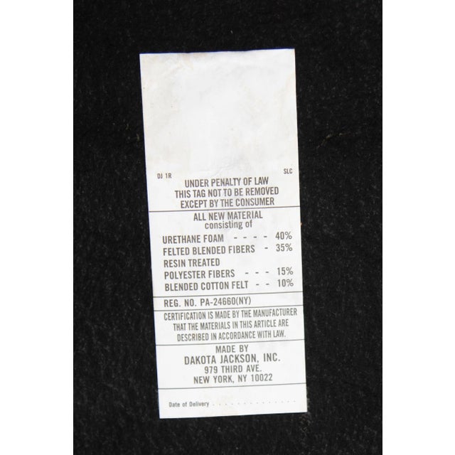 Dakota Jackson Leather Club Art Deco Style Pfm Armchair For Sale - Image 11 of 12