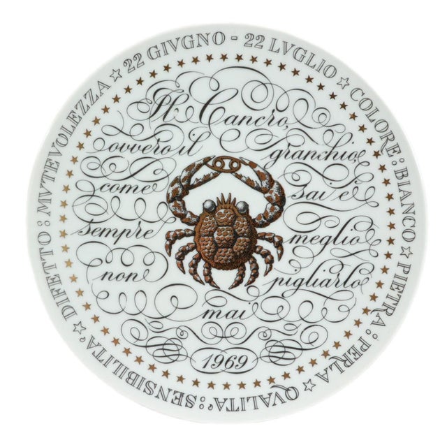 1960s Piero Fornasetti Zodiac Plates for Perugia, Complete Set of Twelve, Serie Zodiaci For Sale - Image 5 of 13