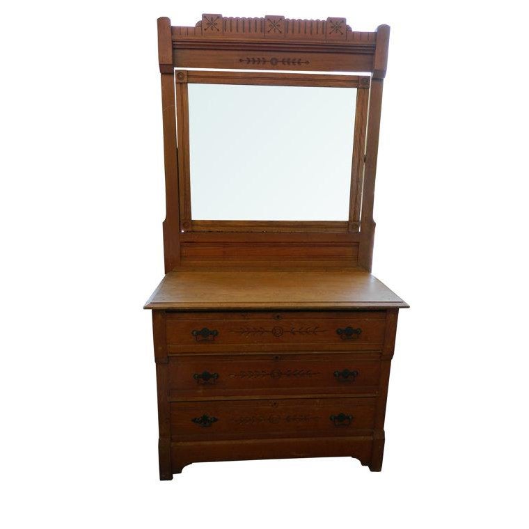 Classic Antique Eastlake Dresser and Mirror Chairish