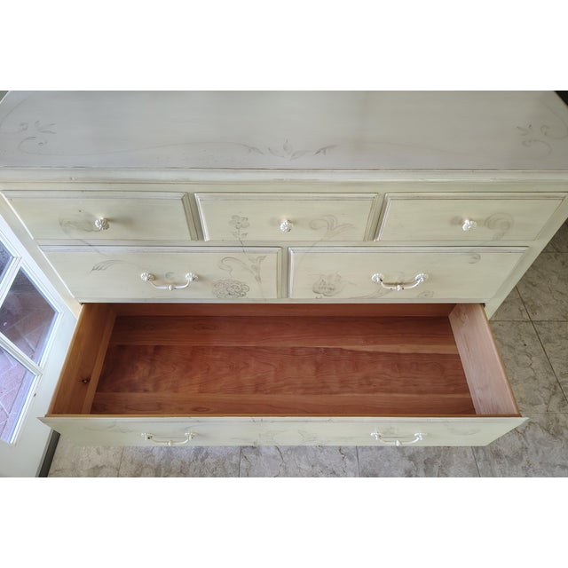 Hand Decorated Tall Chest by Ethan Allen For Sale In Los Angeles - Image 6 of 13