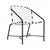 Brown Jordan Kantan Aluminum Arm Chair in Forest Green with White Suncloth Strapping For Sale