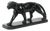 Art Deco French Panther Sculpture in Black Lacquered Plaster, 1920s For Sale