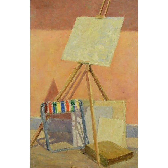 1960s The Easel - Original Oil on Canvas by Paul Nicholls 1967 1967 For Sale - Image 5 of 5