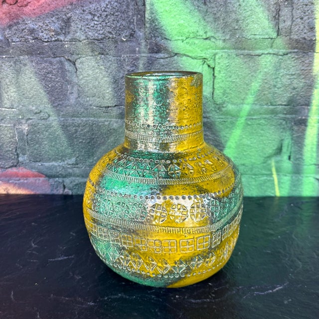 Mid 20th Century Mid 20th Century Raymor Bitossi Ceramic Midcentury Modern Vase For Sale - Image 5 of 11