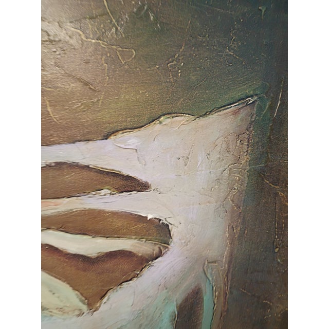 Cris Auson Large Scale Still Life Oil Painting of Mission Swirl Art Pottery Vessel For Sale - Image 14 of 14