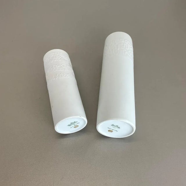 Abstract German Porcelain Vases by Cuno Fischer for Rosenthal, 1980s, Set of 2 For Sale - Image 13 of 15