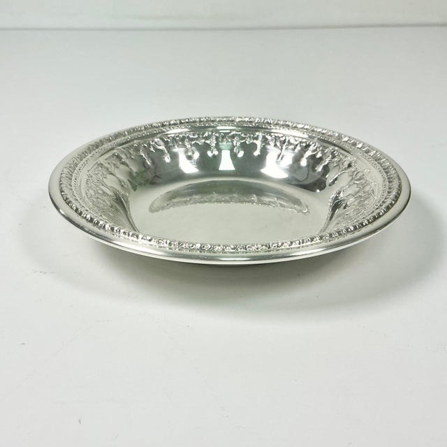 Baroque Mid-Century Baroque Hollywood Regency Reed & Barton Silverplate Wine Coaster For Sale - Image 3 of 8
