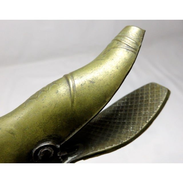 Late 19th Century Antique English Victorian Brass Shoe Messege Clip For Sale In Boston - Image 6 of 10