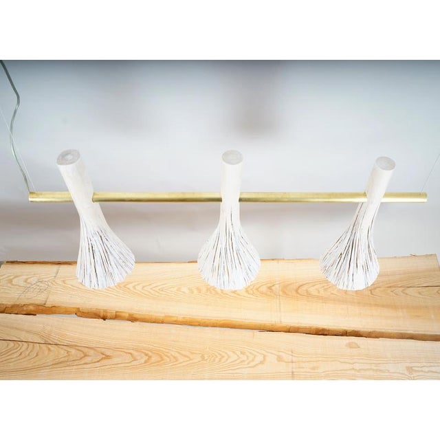 White Pressed Wood Pendant Light 3 by Johannes Hemann For Sale - Image 8 of 10