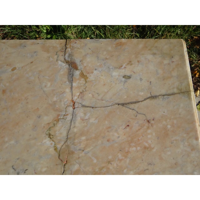 Louis XVI Marquetry Chest of Drawers in Wood with Bronze and Marble For Sale - Image 13 of 18