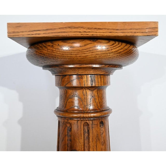 Vintage Column in Oak, 1900 For Sale - Image 6 of 18