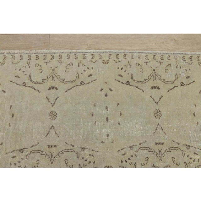 1960s Turkish Vintage Floral Design Wool Oushak Area Rug For Sale - Image 10 of 13