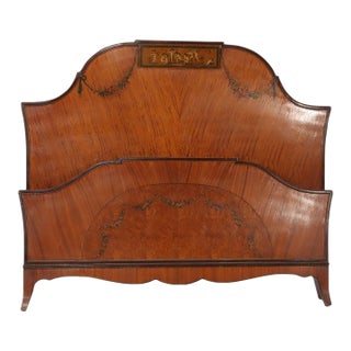 Antique Satinwood Adams Style Head & Foot Boards C1930 For Sale