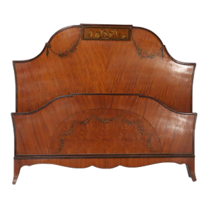 Antique Satinwood Adams Style Head & Foot Boards C1930