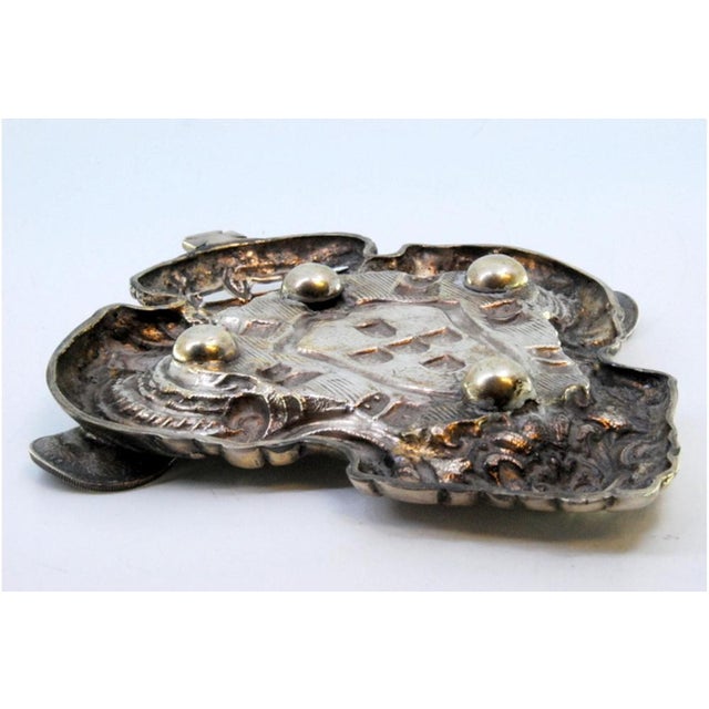 Silver Silver Ashtray with the Coat of Arms of Portugal For Sale - Image 8 of 9