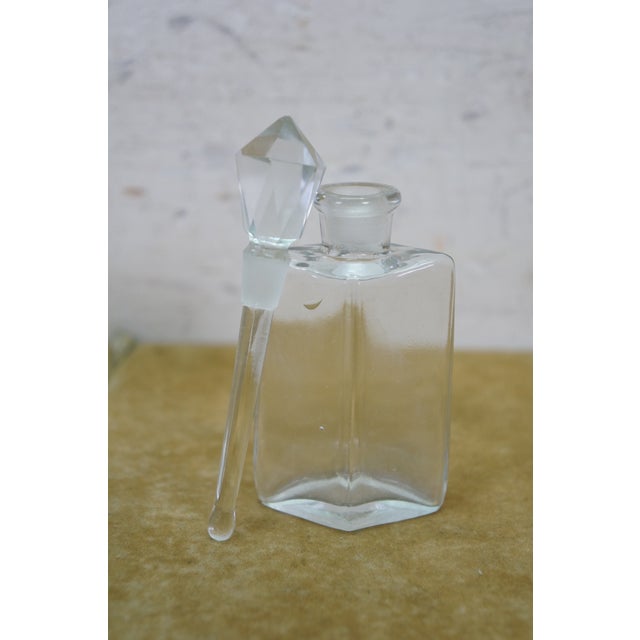 Antique French Art Deco Gilt Bronze Crystal Perfume Decanter Bottle Caddy Set 5" For Sale - Image 15 of 17