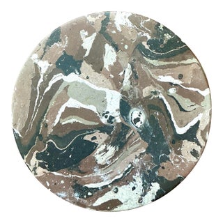 Boho Artisan Pigmented Plaster Scagliola Plinth For Sale