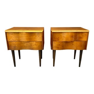 Mid Century Modern Pair of Edmond Spence Nightstands For Sale