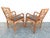 Brighton Pavilion Pair of Chinese Chinoiserie Style Burnt Bamboo Armchairs For Sale - Image 4 of 17