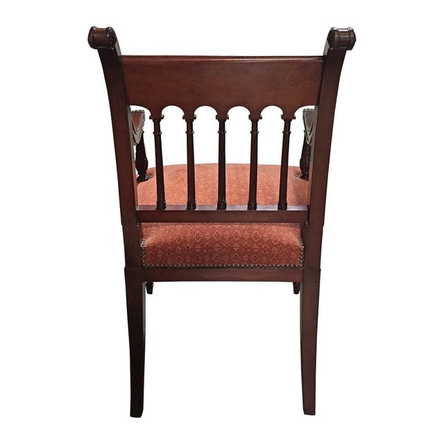 Vintage Velvet Mahogany Armchairs Pair Chairish