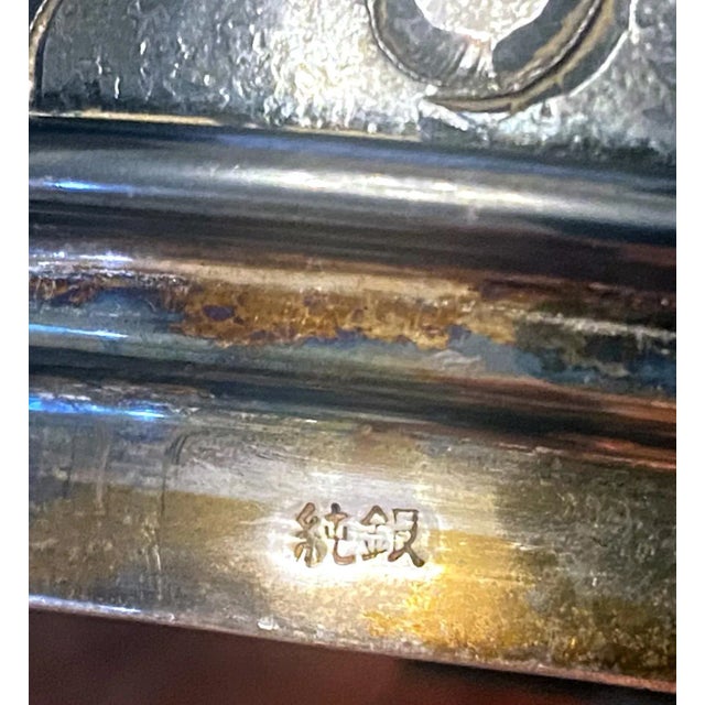 Early 20th Century Makuzu Kozan Japanese Meiji Period Glazed Ceramic and Silver Koro Incense Burner For Sale - Image 10 of 13