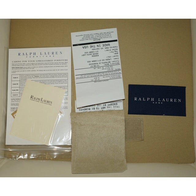Pair of Ralph Lauren Modern Metropolis Cream Leather Club Armchairs For Sale - Image 15 of 16