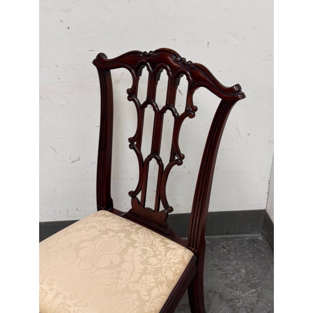Wood Henkel Harris Chippendale Side Chair, Style No. 1228 For Sale - Image 7 of 12