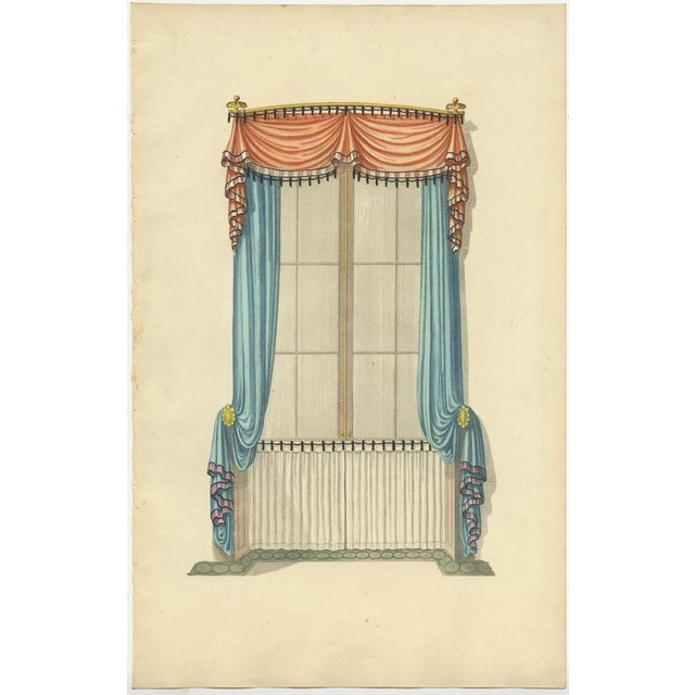 Sheraton, Illustrations of Windows with Drapery, 1805, Prints, Set of 4 For Sale - Image 3 of 6