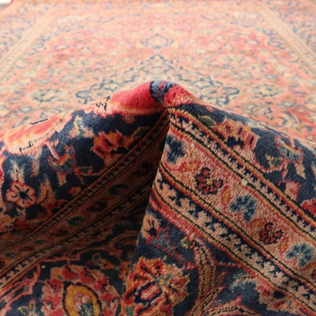 Antique Middle Eastern Keshan Rug For Sale - Image 9 of 12