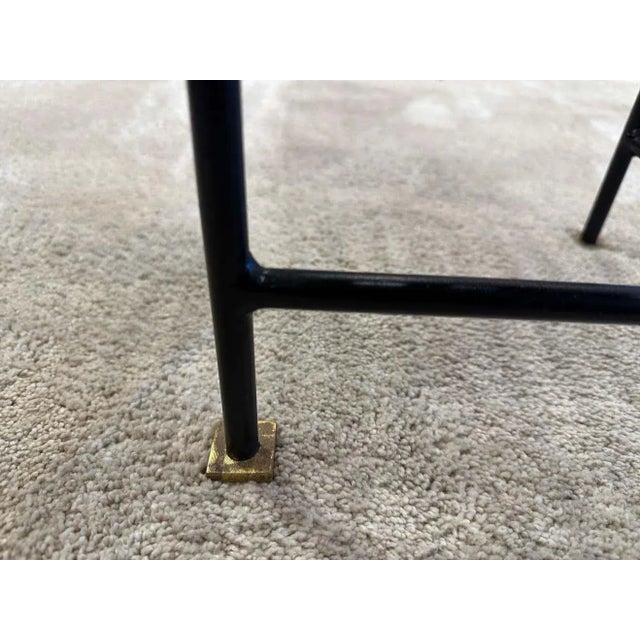 Black Sculptural Iron Eyelash Design Bench For Sale - Image 8 of 10