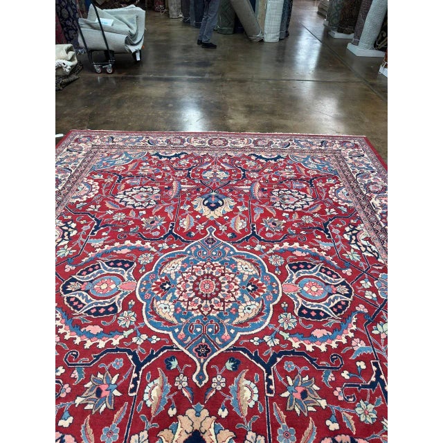 1960s Old Persian Tabriz Area Rug 10 X 13 For Sale In Dallas - Image 6 of 12