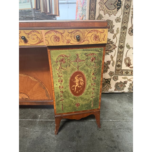 Early 20th-Century Antique Venetian Neoclassical Painted Vanity For Sale - Image 11 of 15