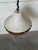 1970s Mid-Century Modern Ceramic Pendant Light Fixture Textured Studio Pottery Ceiling Lamp For Sale - Image 9 of 11