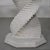 Unusual textured faux stone stacked helix spiral entry or dining table with beveled hex glass top. Can be used with or...