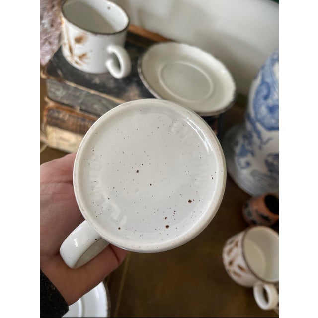 Gorgeous English stoneware coffee mugs and saucers , presented in the wild oats pattern of midwinter. This midwinter...
